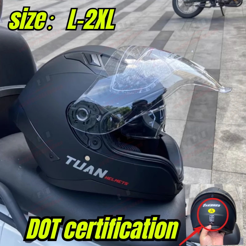

Flip Up Motorcycle Helmet Off Road Motocross Double Lens Modular Flip Full Face Helmets DOT Approved Safety Protective Helmet