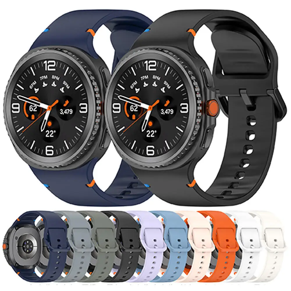 Siliconen band voor Samsung Galaxy Watch 8 Classic 46 mm Zachte sportband voor Galaxy Watch 8 44 mm 40 mm Smartwatch-accessoires