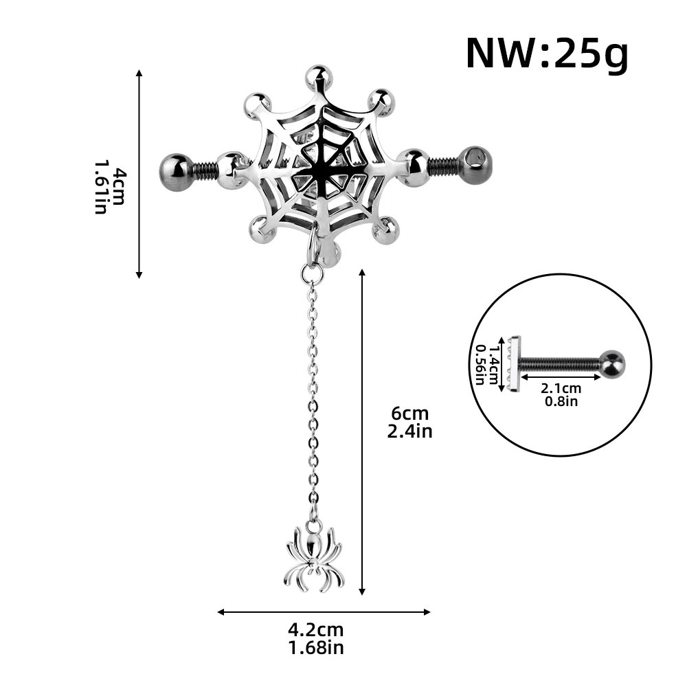 QKKQ Morsetto per capezzoli in metallo Restrizioni Clip per capezzoli Stimolatore del seno Sexy T®y per le donne 18+ Piacere Coppia Giocattoli sessuali Gadget sessuali