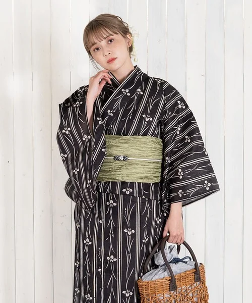 

Japanese Kimono Yukata Women's Traditional Style High-end Cotton Linen Fabric Summer Travel Photo Clothing