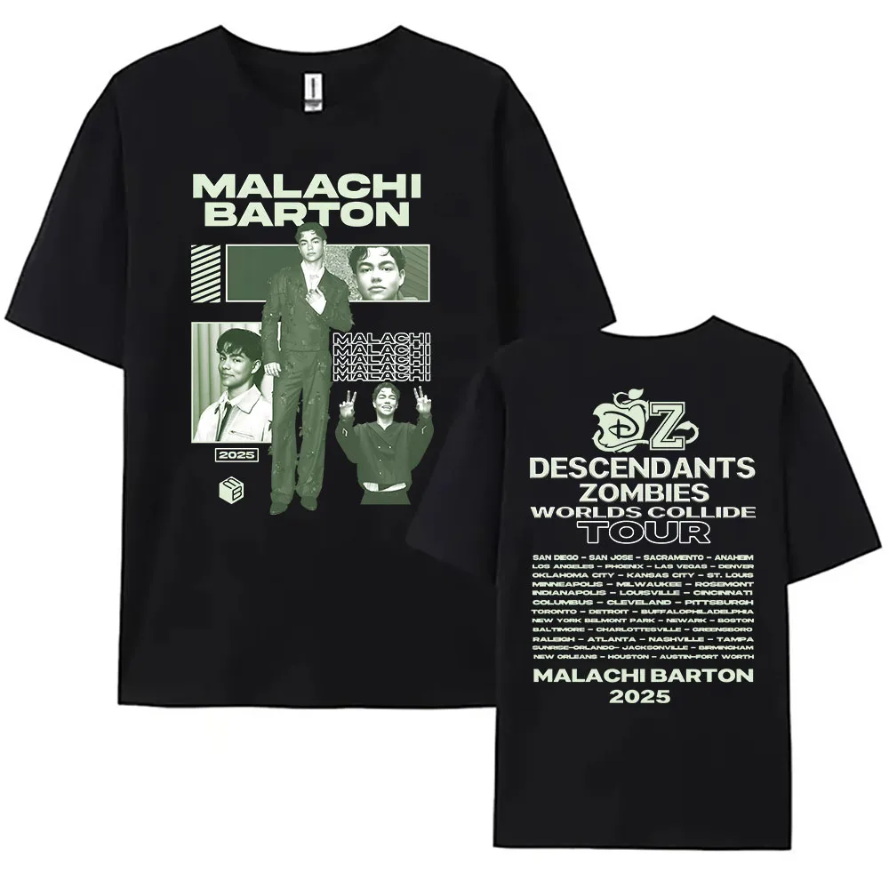 Malachi Barton Graphic Tshirts Zzombies Worlds Collide Tour 2025 T-shirt Short Sleeve Cotton Female T Shirt Streetwear Women Tee