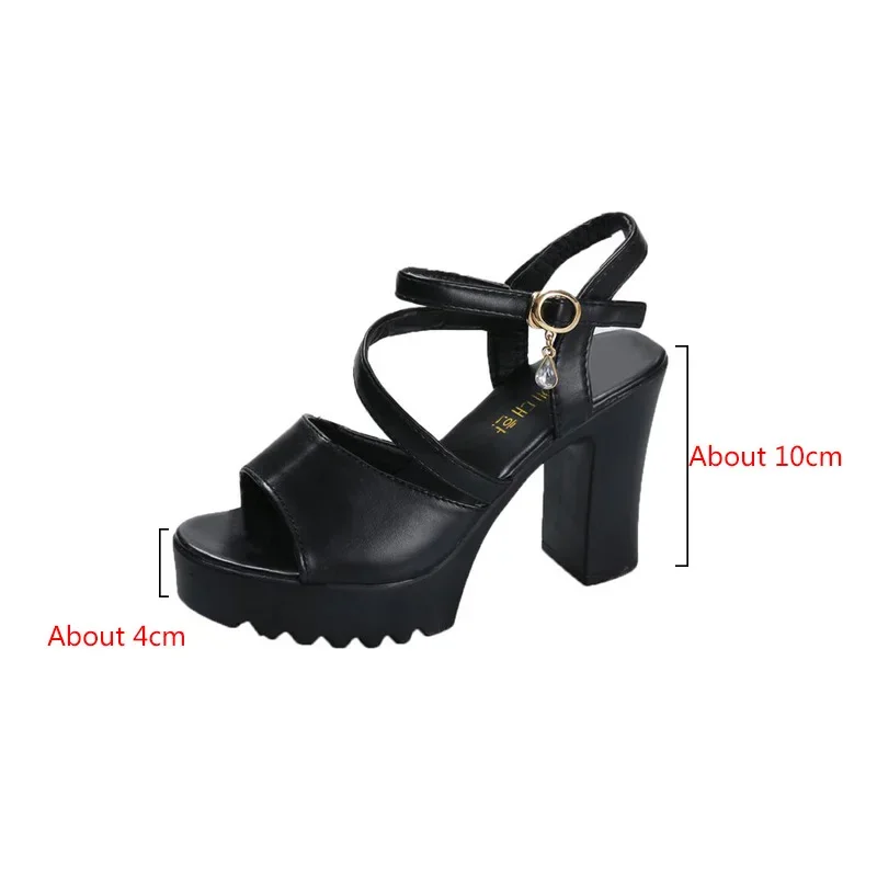 luxury Womens Fashion High Heels Sandals Women Slingback Platform Shoes Woman Roman Sandal Female Pumps White Summer 2024 New