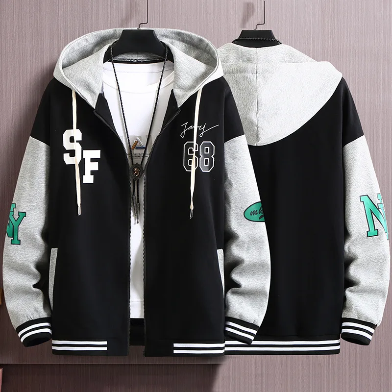 ฤดูใบไม้ร่วงและฤดูหนาวใหม่ plus ขนาดเสื้อกันหนาวผู้ชายลําลอง 10XL 9XL 8XL แฟชั่นผู้ชายกระเป๋าแขนยาวเสื้อกีฬา