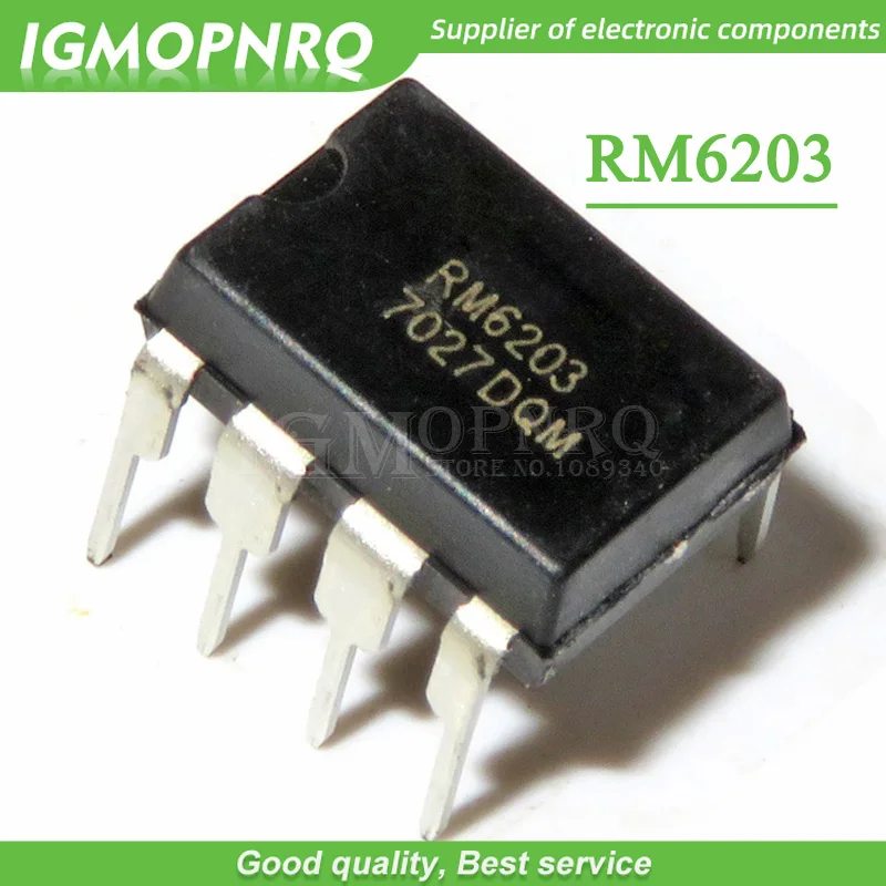10pcs/lot RM6203 CR6203 CR6203T DIP8 charger chip 8 feet new original