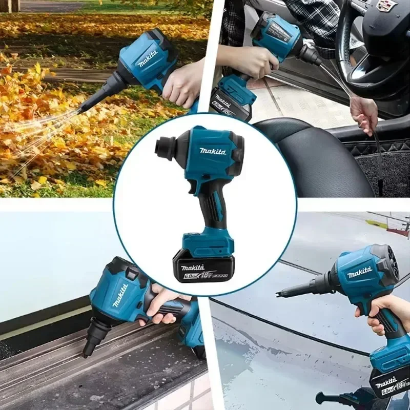 Makita Bare DAS180 18V Wireless Brushless Blower Gun Equipped Nozzle For Workshop Debris Clearing Sawdust Removal Tool