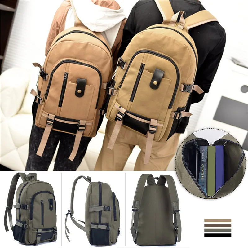 Mochila de viaje táctica militar para hombre, bolsa de alpinismo de lona de gran capacidad para acampar al aire libre, bolsa para ordenador