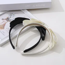 Fashion Bow Black Narrow Side Fine Hair Band Girls Delicate Simple Charm Korean Version Of Hair Accessories Headband Wholesale