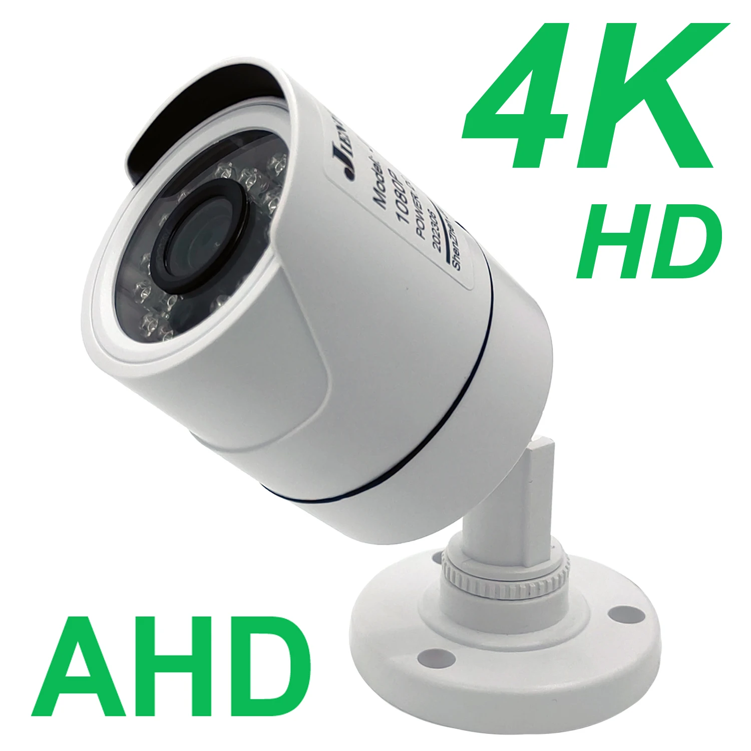 JIENUO 4K AHD 카메라 CCTV 보안 감시, 야외 방수 적외선 나이트 비전, 실내 CVI 1080P 5MP HD 홈 캠 모니터 