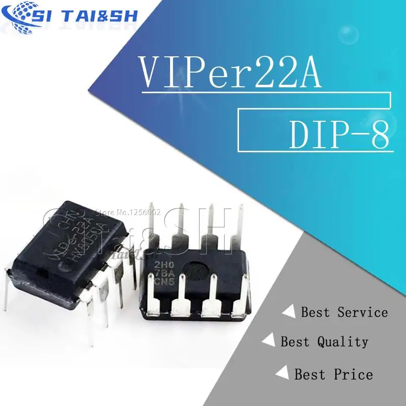 10PCS VIPer22A DIP8 VIPer22 DIP 22A DIP-8 new and original IC