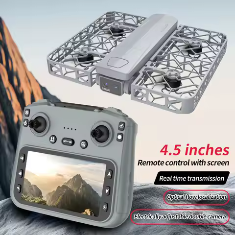 S161 MAX Brushless Grid Folding Drone LED Lights Streaming Positioning Flight 4.5 Inch HD LCD Brushless Wind Resistant Motor