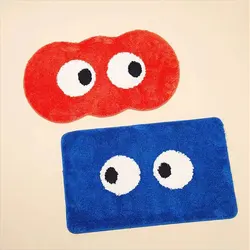 Blue Big Eyes Rugs Tufting Eyes Bathroom Mat Soft Bedroom Rug Carpet Anti Slip Floor Pad Doormat Aesthetic Home Room Decor