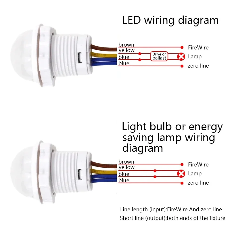 110/220v Mini LED Sensitive Night Light Home Indoor Outdoor Infrared Light Motion Sensor Detection Automatic Sensor Light Switch