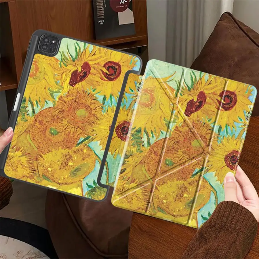 

Tablet Case For iPad Air 4 5 M3 M2 1 2 M4 11inch Pro 11th 10th 9th 8th 7th 12.9inch Mini 6 7 Pro 2025 Holder Cover Van Gogh