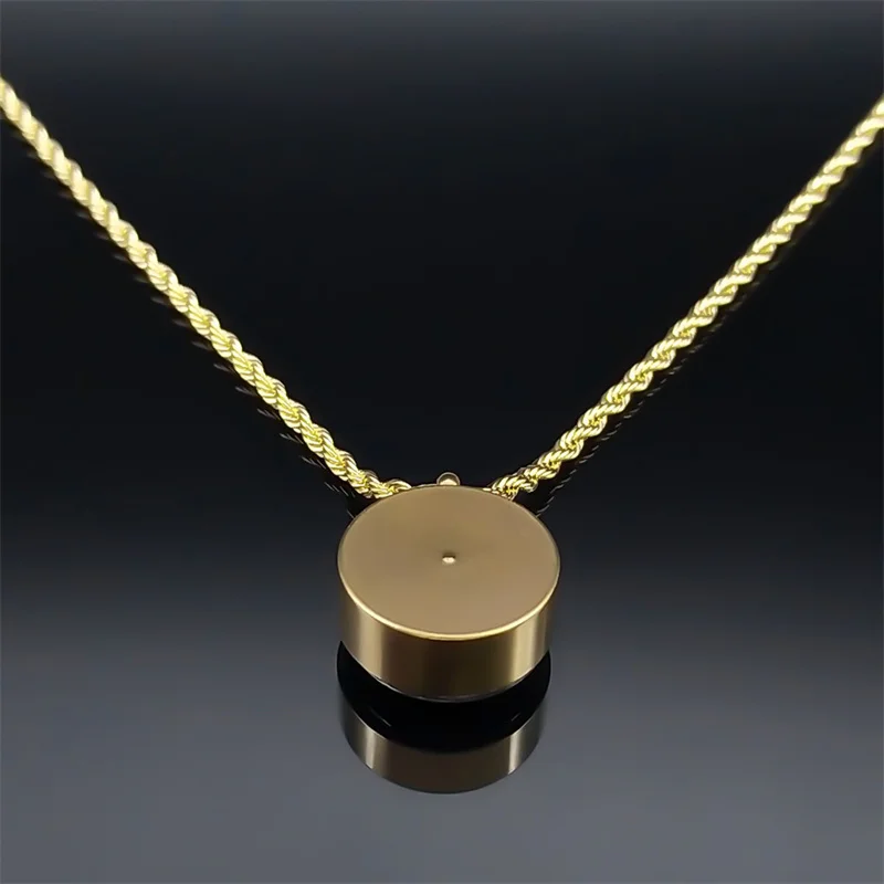 Mini Survival Compass Pendant Necklace Women Men Camping Hiking Pocket Compass for Outdoors Paracord Necklaces Jewelry N6132S08