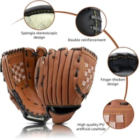 BG Outdoor camping sport Baseball Gloves Softball Practice Equipment Size 9.5 Left Hand For Kids/Adults Man Woman Training 3