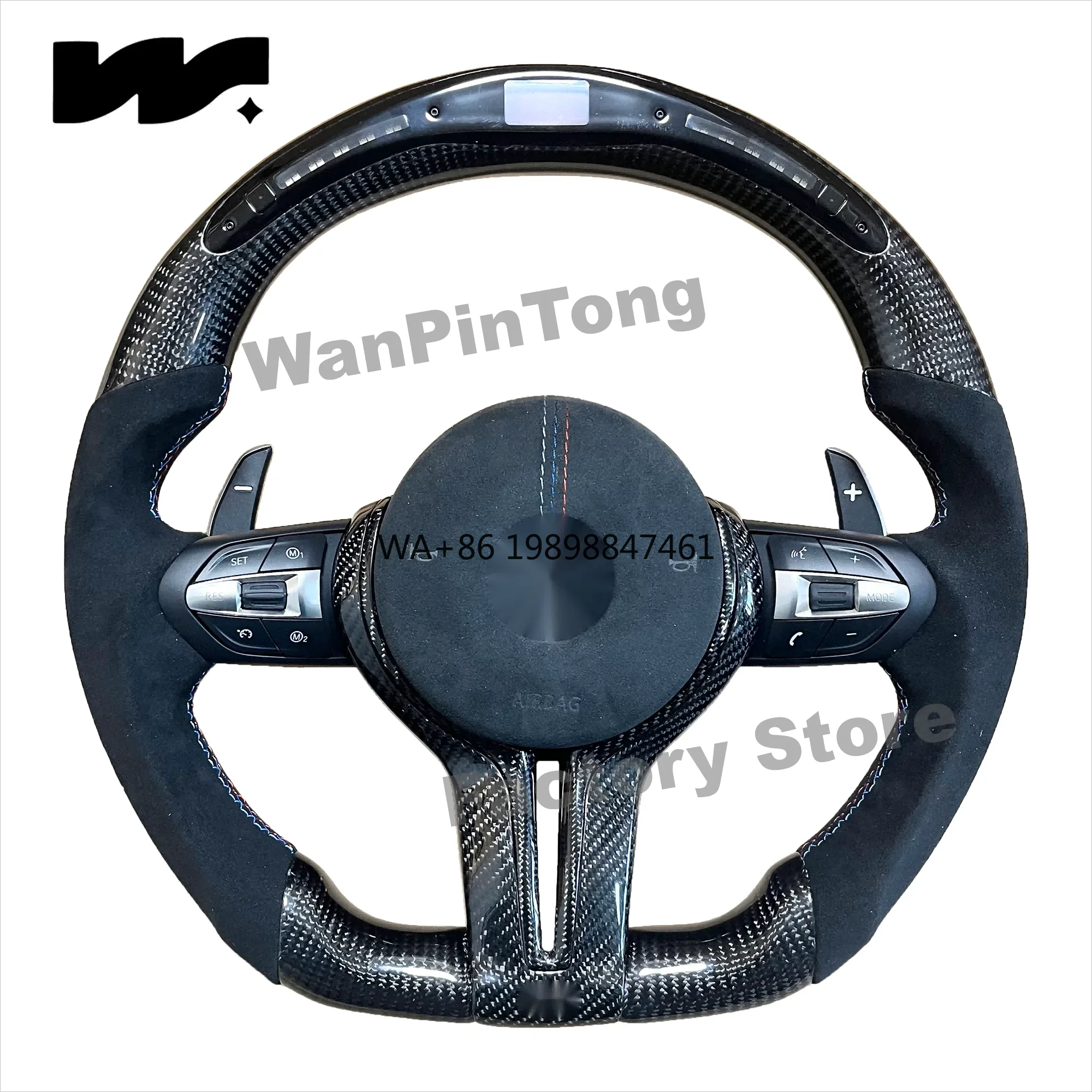 

Customized sports styling Alcantara carbon fiber LED Steering Wheel for BMW F10 F30 F32 F20 F07 F01 F02 F22 F35 F80 F36 F18 F15