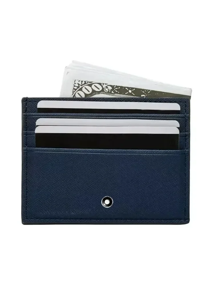 Hochwertige Business-Leder-Kartenhülle, Geldbörse mit großer Kapazität, doppelseitig, mit mehreren Fächern für Bank- und Kreditkarten, Geschenkkarten, Ausweishülle – Detail 4