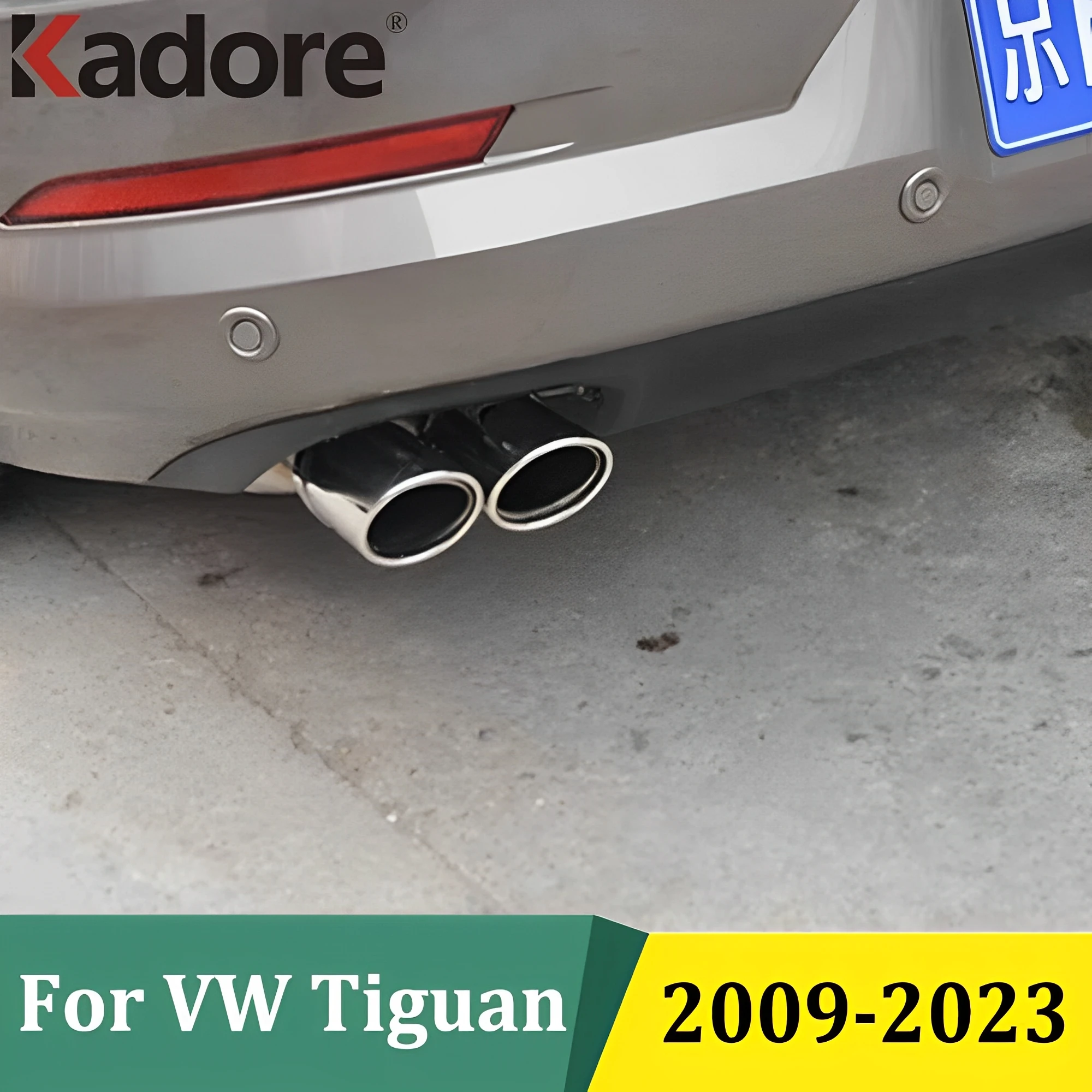 For Volkswagen Tiguan 2009 2010 2011 2012 2013-2023 Exhaust Muffler Tip Trim Muffler 2pcs Car Styling Decoration Accessories