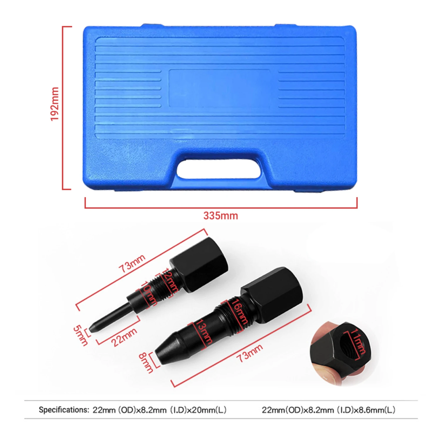 Outil de retrait de roulement interne robuste 12 pièces/ensemble-extracteur de marteau coulissant avec plusieurs extracteurs pour les Applications de trous aveugles