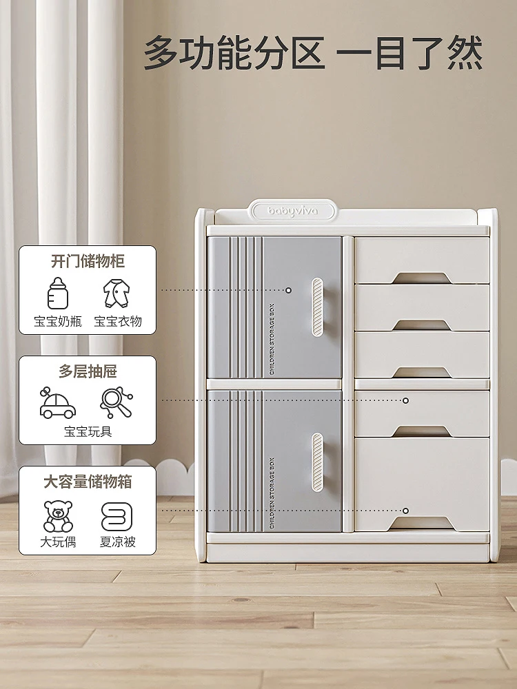 Children's toy storage rack floor multi-layer household baby storage  simple classification sorting box, storage cabinet