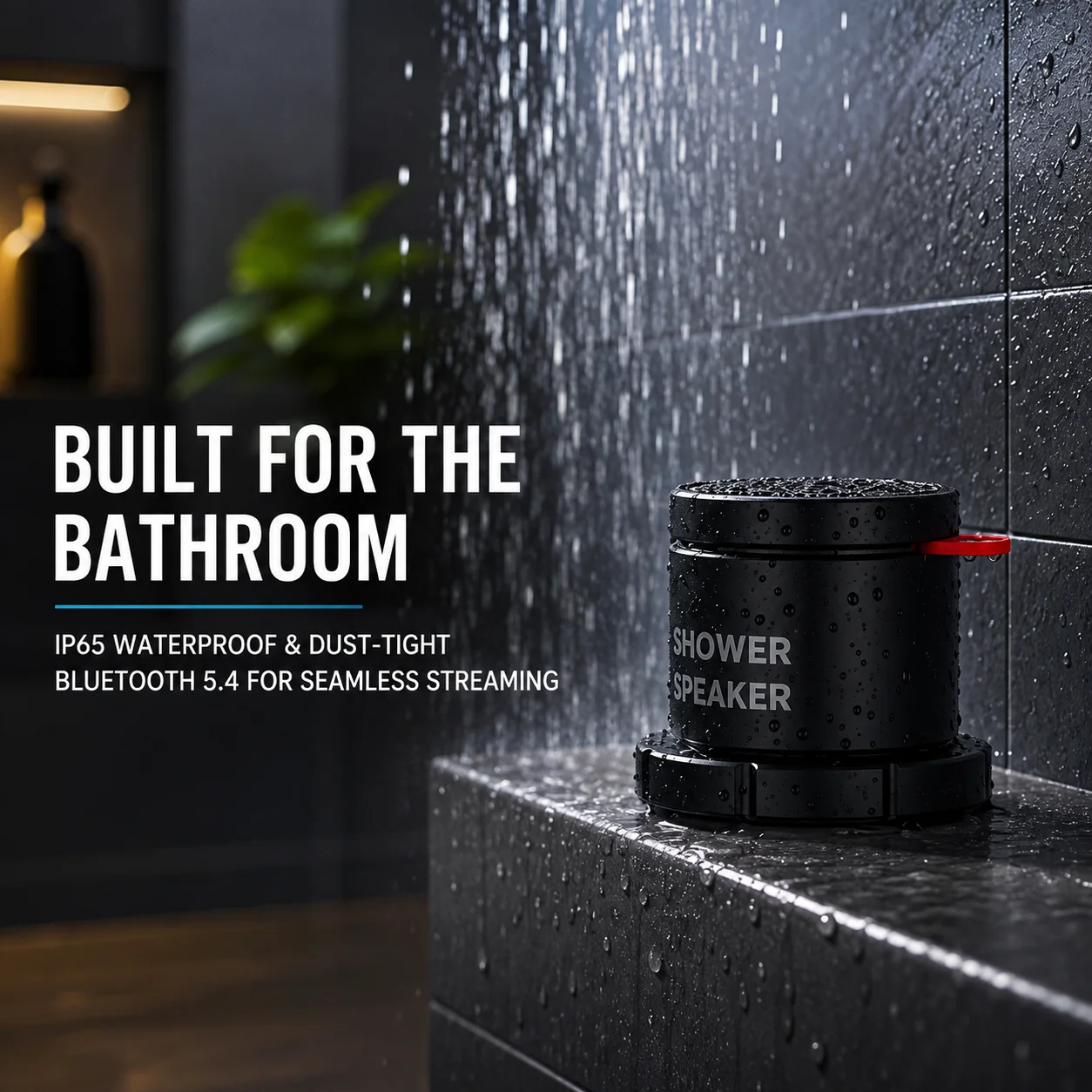 Magnetic Bluetooth Speaker IPX5Waterproof Mini Wireless 3W Stereo Bass Stainless Steel Portable Loudspeaker For Bathroom Outdoor view 2