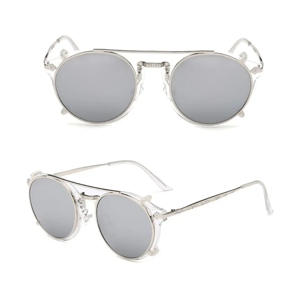 Retro Double Layer Steampunk Flip-Up Sunglasses Two Usage Black Shades Glasses Punk Eyeglasses Flip Cover Outdoor Sunglasses - view 5