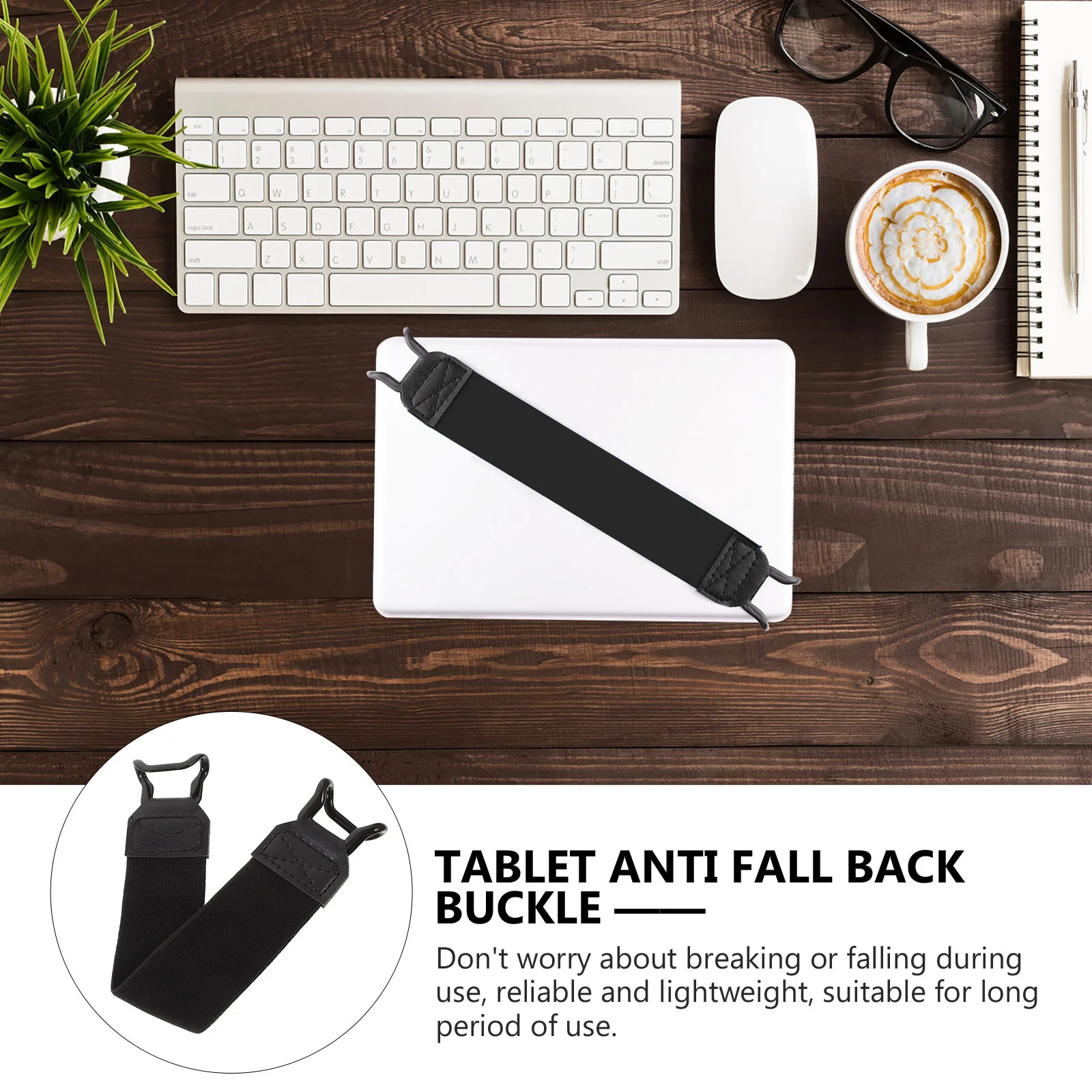 Phone Holder Strap Tablet Anti-fall Back One-handed Operation (3*19cm Iron Buckle Black) Travel Straps