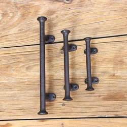 Vintage door handle, cast iron courtyard barn door