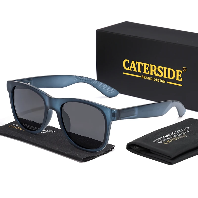 

CATERSIDE Polarized Sunglasses Fashion Men's Square Outdoor Sports Sun Glasses Women's Travel Driving UV400 Simple Style