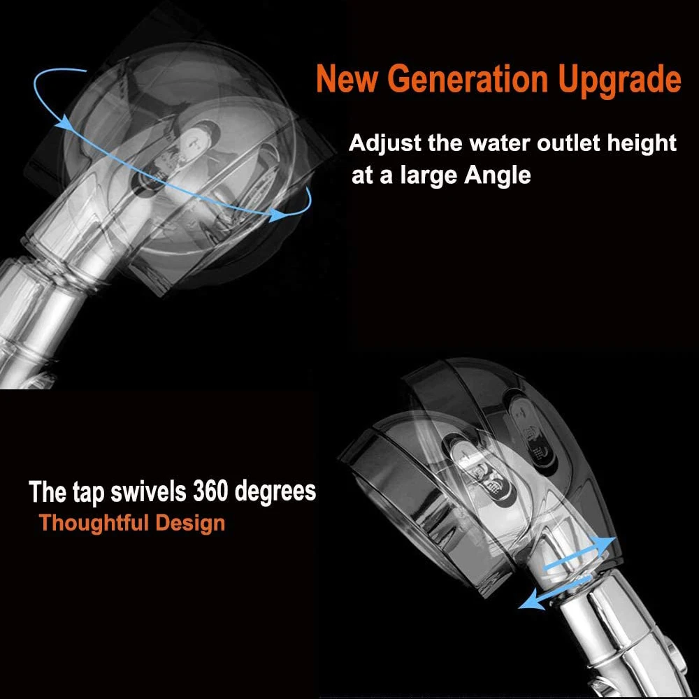 3 modes Alkalmazkodó m fürdőszobában zuhany fejét Magas Nyomás vize Pénzgyűjtés zuhany vel gomb Csapadék Bezsúfol Gyógyfürdő Hordozható zuhany Dústermék
