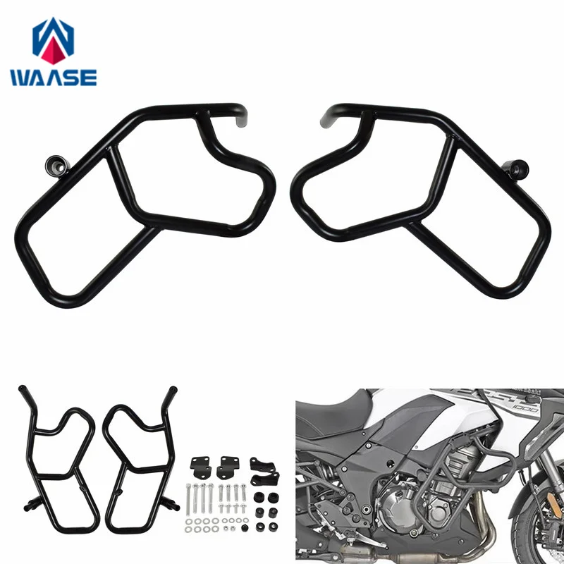 

waase For Kawasaki Versys 1000 KLZ1000 2019 2020 2021 2022 Bumper Engine Guard Frash Stunt Cage Crash Bar Frame Protector