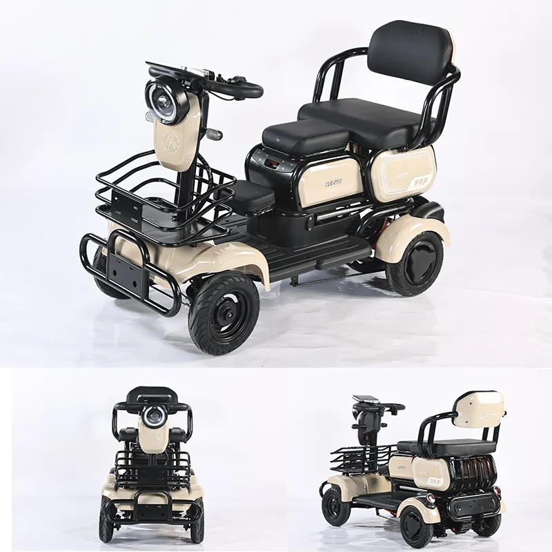Three People Ride 4 Wheel Electric Car Open Body 800w Motor Adult Elderly Travel Factory Direct Sales