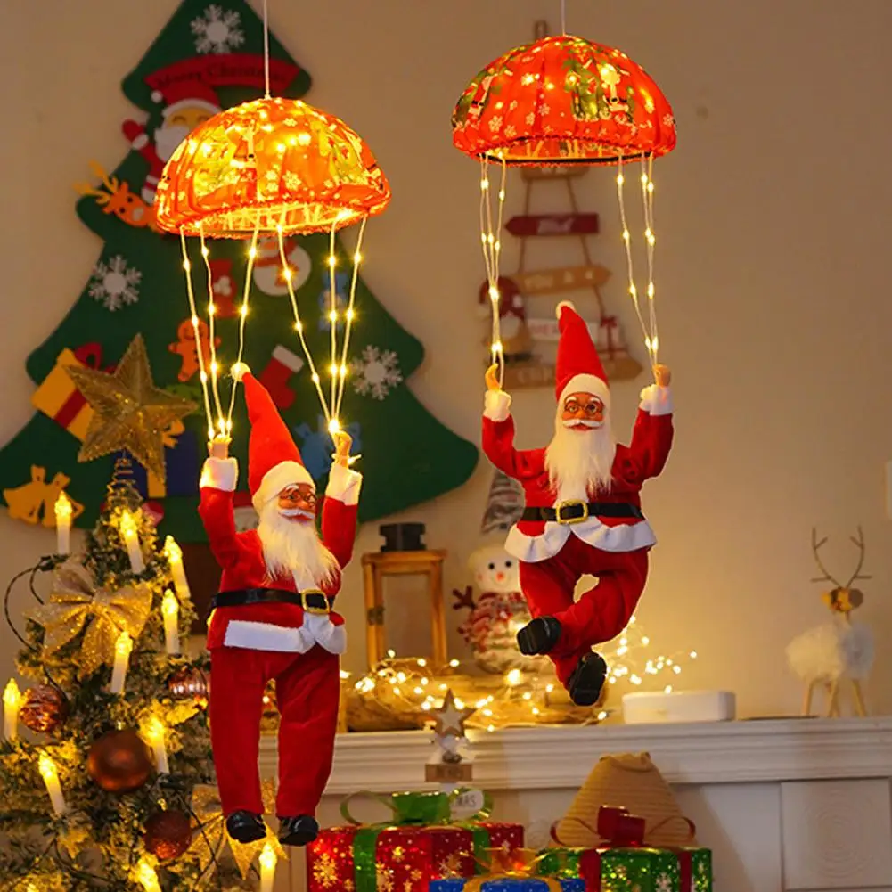 أضواء المظلة سانتا كلوز Led أضواء جو عيد الميلاد أضواء الشمسية في الهواء الطلق عطلة أضواء DIY #2