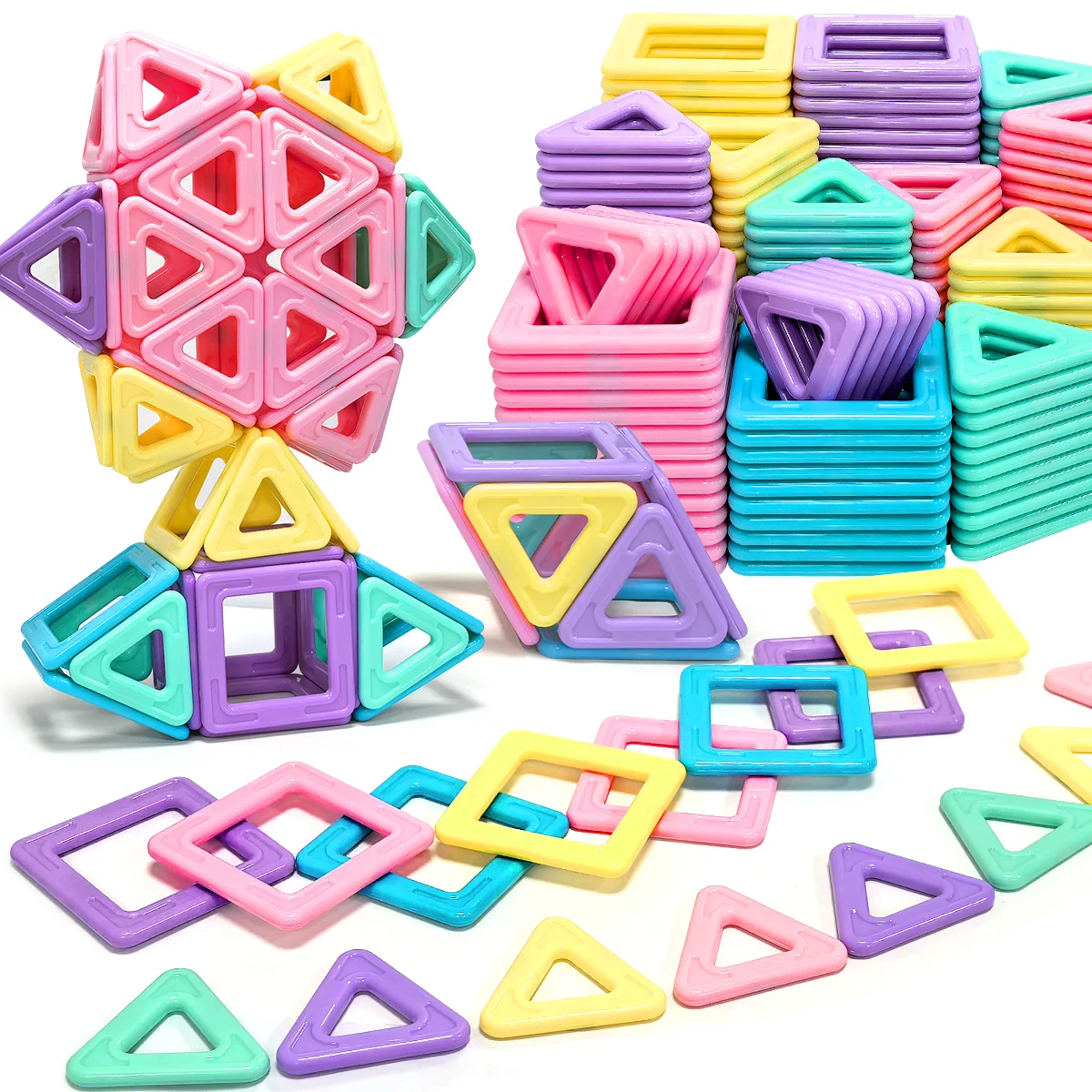 Macaron 3D Magnetische Blokken Set Speelgoed Voor Kinderen Jongens Meisjes Educatief Zintuiglijk Gebouw Magneticfor Speelgoed Geschenken 56/88/122PCS ﻿