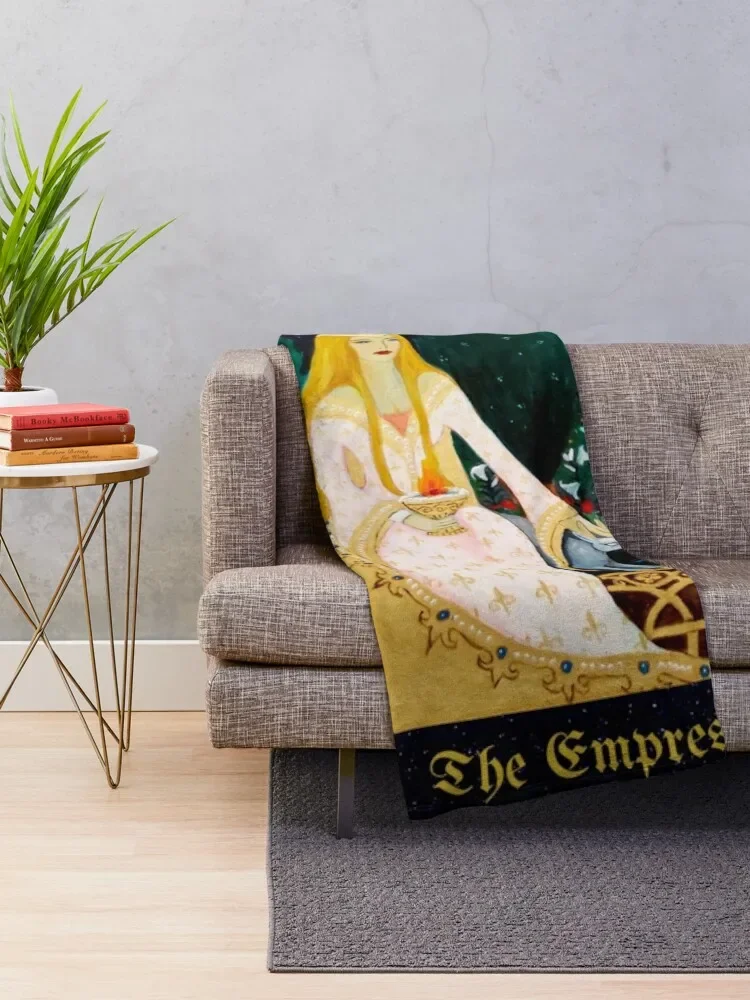 Empress Tarot Card Throw Blanket valentine gift ideas Sleeping Bag warm for winter Luxury Designer Blankets