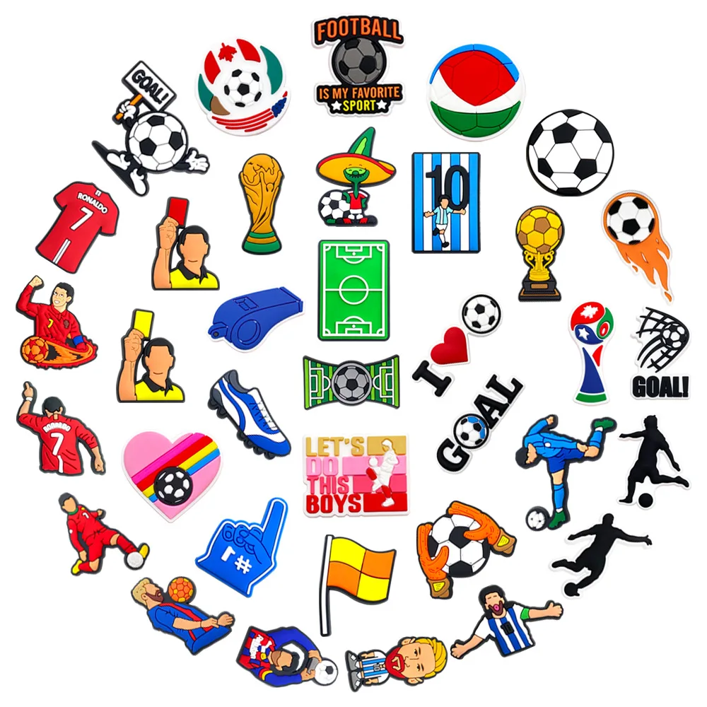 

18/36 шт., подвески для спортивной футбольной обуви для сабо, украшение для обуви, популярные аксессуары для обуви премиум-качества для отличного рождественского подарка