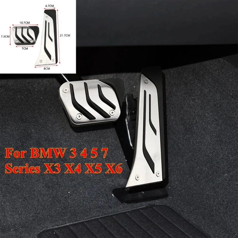 

2PCS Car Pedals Accelerator Gas Brake Foot Rest Pedal Cover for BMW 3 4 5 7 Series X3 X4 X5 X6，Car Footrest Accessories
