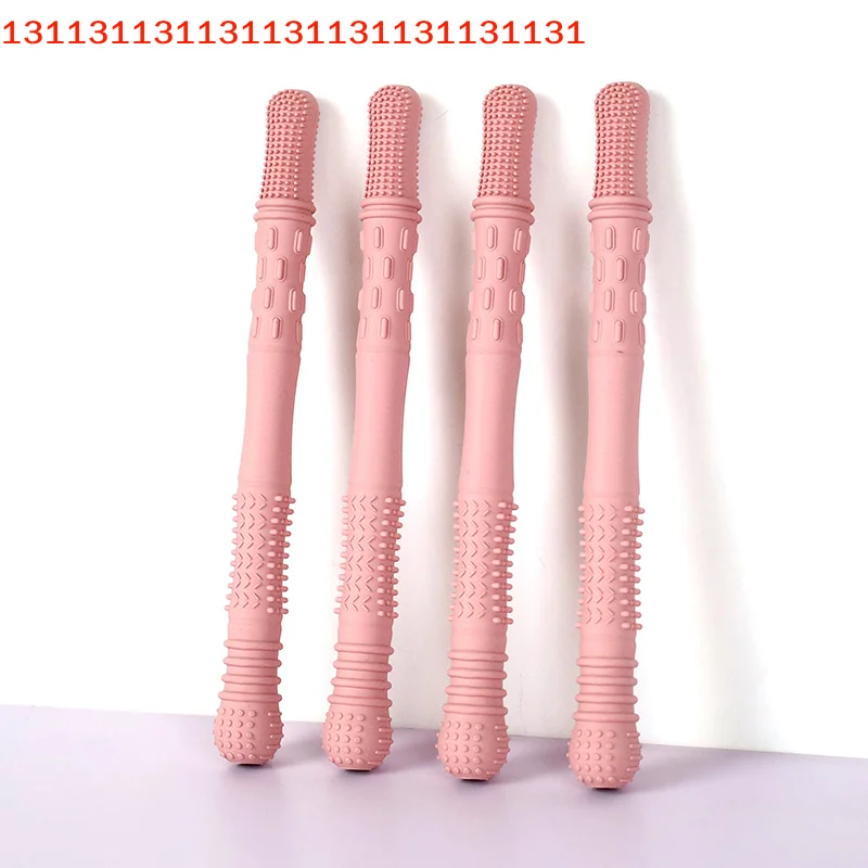 Soft Silicone Hollow Molar Stick for Children, Straw Teether, Newborn Teething Tube, Toy Gift