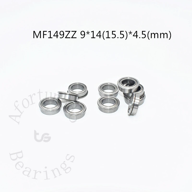 

Flange Bearing 10pcs MF149ZZ 9*14(15.5)*4.5(mm) Free shipping chrome steel Metal Sealed Mechanical equipment parts