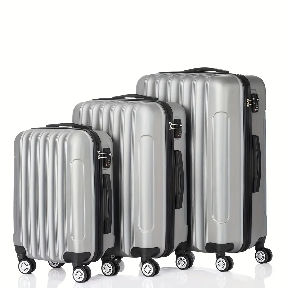 3 Piece Hard Shell Luggage Sets Suitcase Set, Travel Suitcase With Spinner Wheels & TSA Lock For Women Men (20/24/28 Inch)