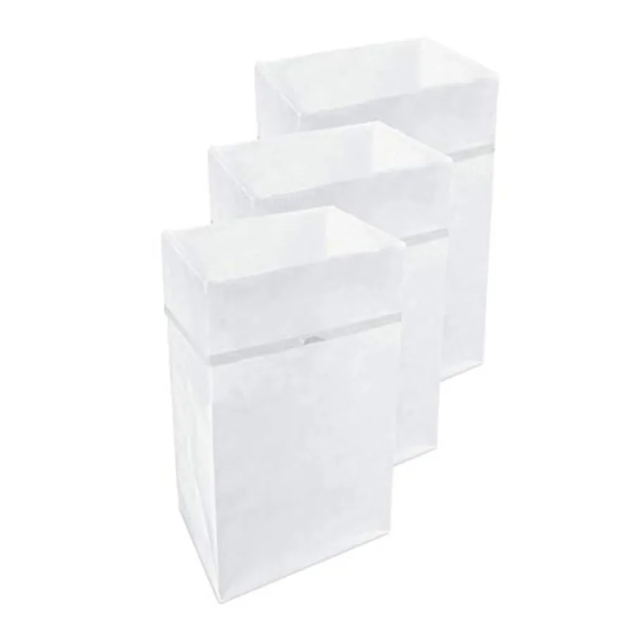 

Набор из 3 одноразовых складных мусорных баков объемом 30 галлонов с прикрепленными пакетами для вечеринок, мероприятий и кухни