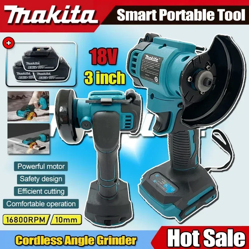 

Аккумуляторная угловая шлифмашина Makita 3 дюйма, беспроводная угловая шлифмашина 3 дюйма, электрический отрезной инструмент, циркулярная пила, электроинструмент