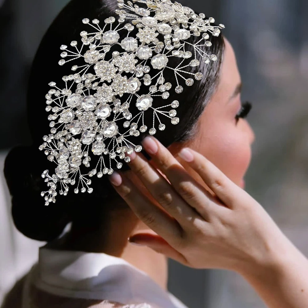 

DZ270 Bride Hair Pieces Trendy Wedding Headband Women Tiara Party Banquet Hair Accessories Pageant Diadem Party Headdress