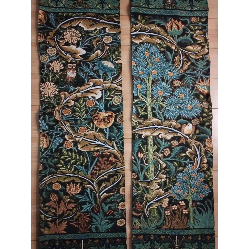 Belgian wall hanging Tapestry Modern Home fabric William Morris Tree of Life vertical long rural decorative background painting