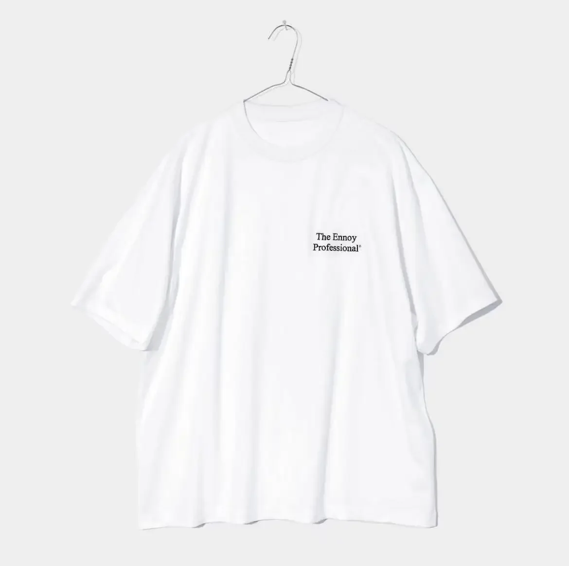 

The Ennoy Japanese solid color cotton round neck short sleeve men and women