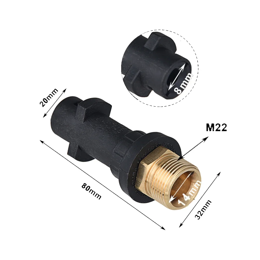 Pressure Washer Gun Adapter with M22 Quick Connect Male Fitting Compatible with Karcher K2 K3 K4 K5 K6 K7 High Pressure Washer