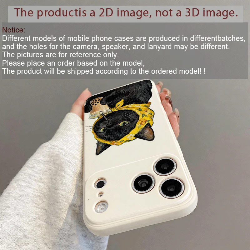 Funny Cartoon Animal Cat Couple Printed Phone Case for iPhone 17 Pro Max 16 15 14 13 12 11 Mini X XR XS MAX 7 8 Plus Soft Cover view 2