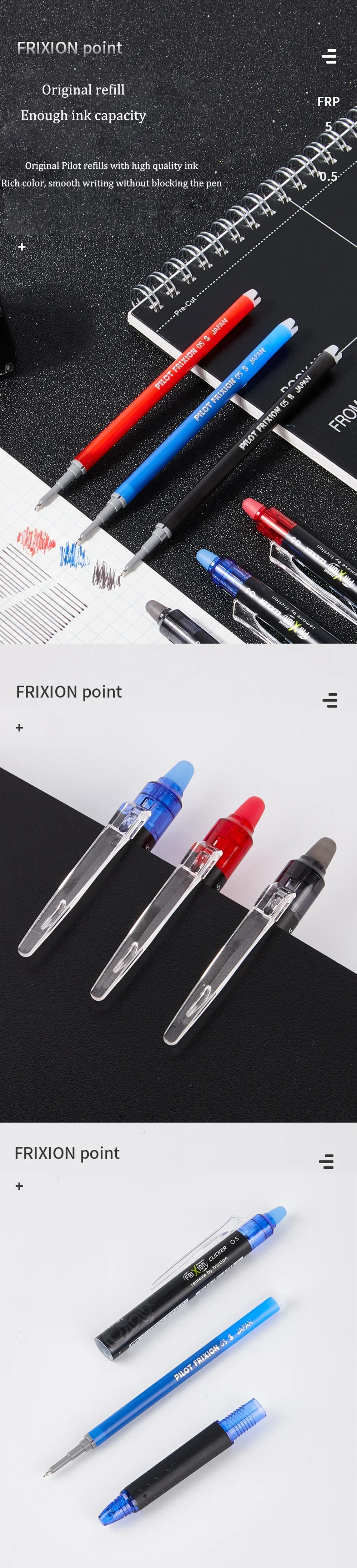 Japan Pilot Radierbarer Gelstift BLRT-FRP5 Neuer ST-Spitzenmodell mit Reibungsradierbarer Farbtinte 5mm Schreibstifte für die Schule, Niedliche Schreibwaren zum Schreiben – Detail 3