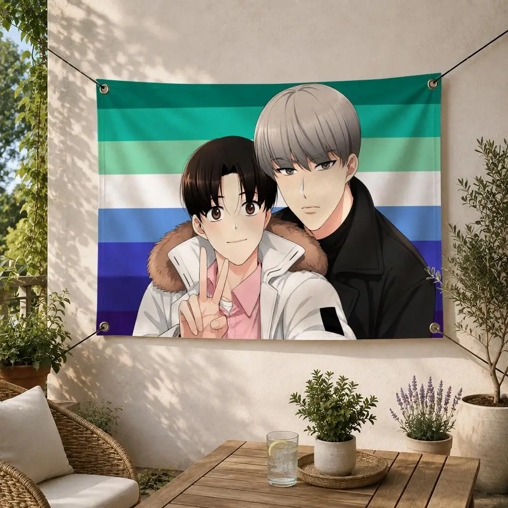 Romance G-Go Siwon Kang Jinha Flags Decorative Flag Banner for Outdoor Garden Yard Camping Party Home Wall Hanging Decor