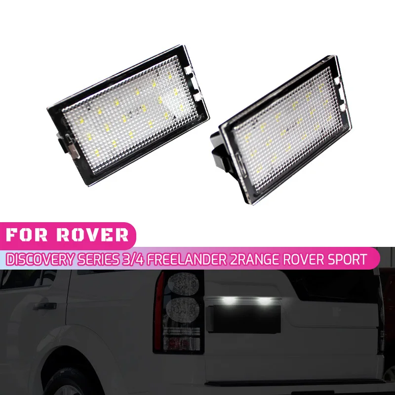 For Land Rover Discovery 3 4 LR3 Car License Plate Light Freelander 2 LR2 Range Rover Sport Lamp LED Car License Plate Light